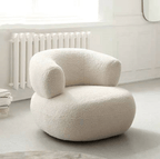 Amber Boucle Swivel Chair