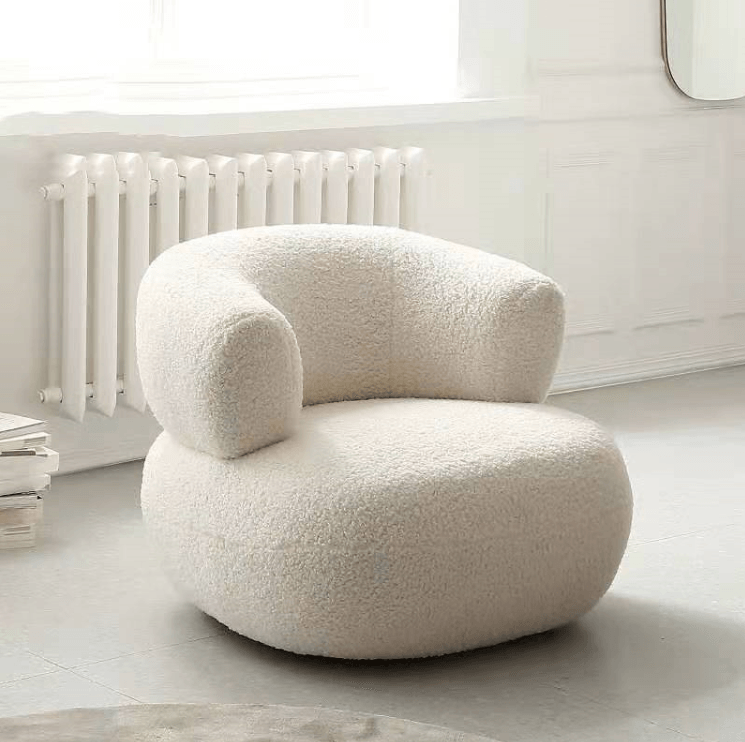 Amber Boucle Swivel Chair