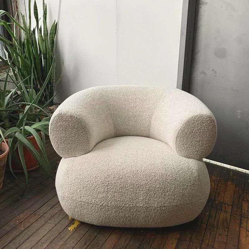 Amber Boucle Swivel Chair