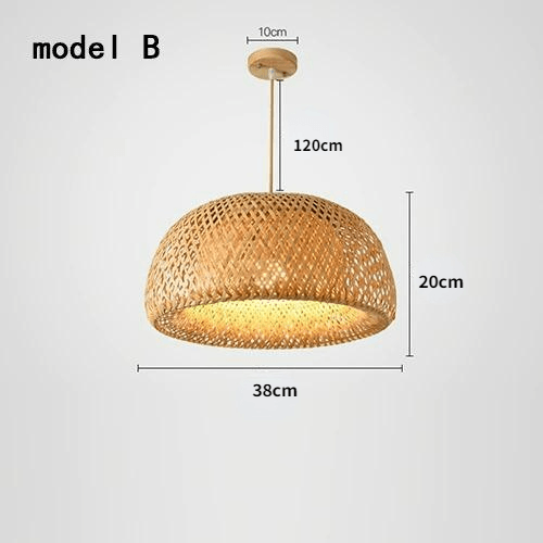 Ambros Oriental Bamboo Pendant Lamp