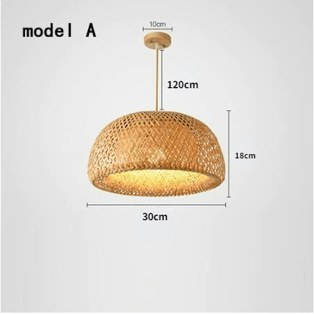 Ambros Oriental Bamboo Pendant Lamp