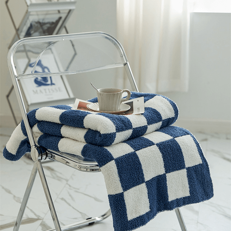Deborah Checkerboard Throw Blanket