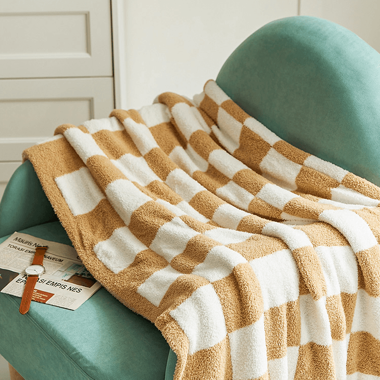 Deborah Checkerboard Throw Blanket