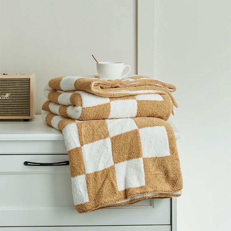 Deborah Checkerboard Throw Blanket
