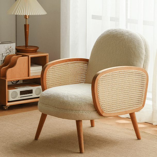 Ela Rattan Arm Lounge Chair