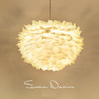 Fendi Unique Geometric Pendant with Feather Accents