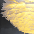 Fendi Unique Geometric Pendant with Feather Accents