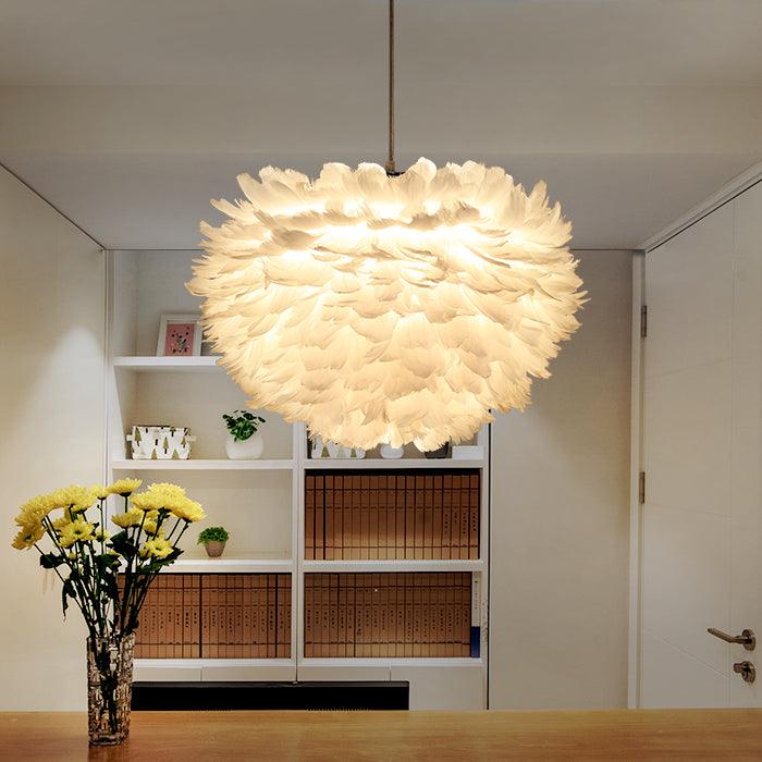 Fendi Unique Geometric Pendant with Feather Accents