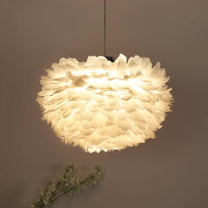 Fendi Unique Geometric Pendant with Feather Accents