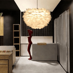 Fendi Unique Geometric Pendant with Feather Accents