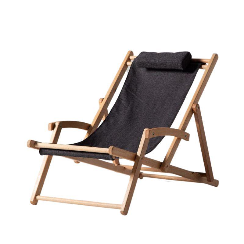 Foldable Solid Beachwood Chair