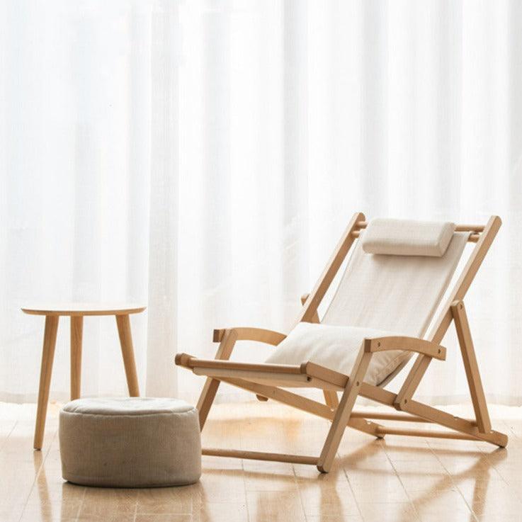 Foldable Solid Beachwood Chair
