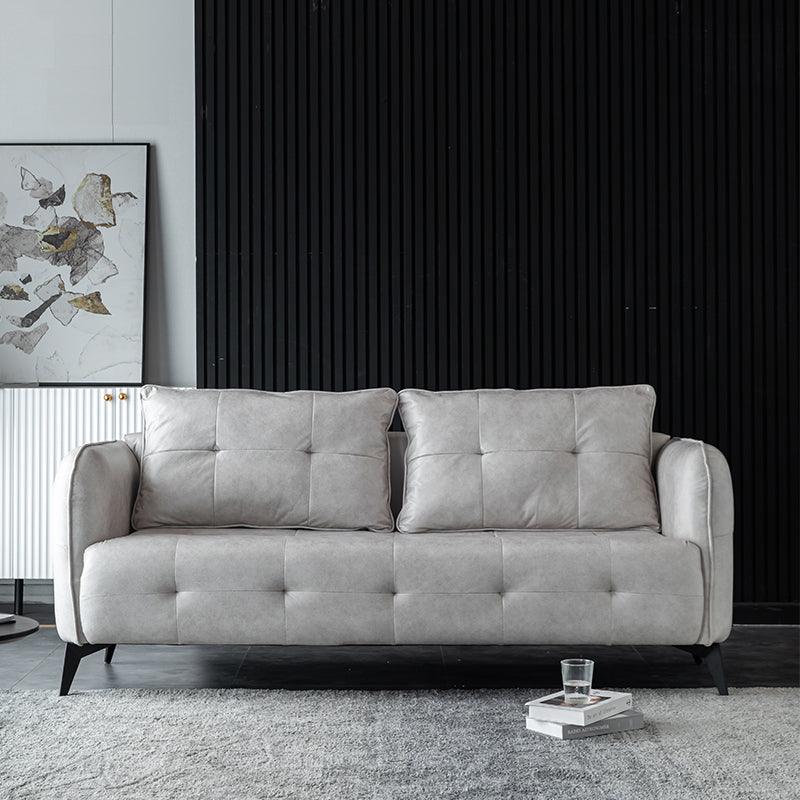 Gioele Faux Leather Square Arm Sofa