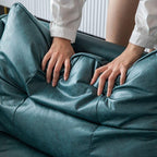 Gioele Faux Leather Square Arm Sofa