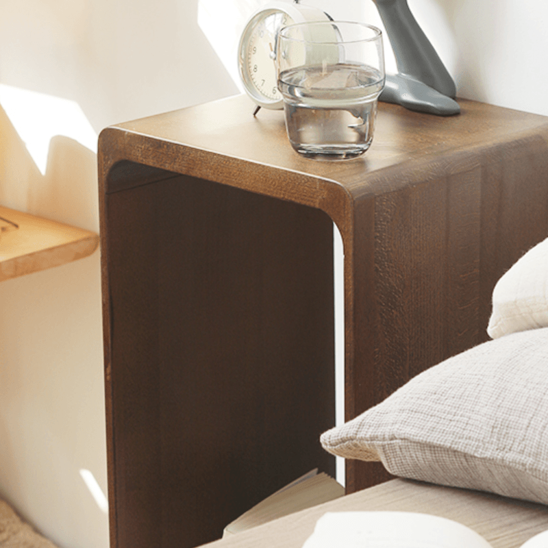 Kari Solid Wood Storage End Table