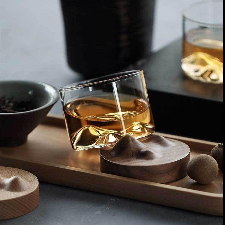 Mountain Glass with Coaster