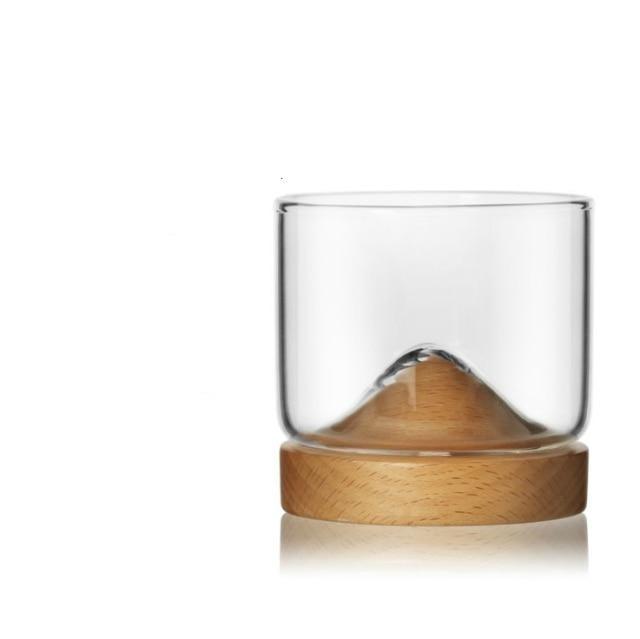 Mountain Glass with Coaster