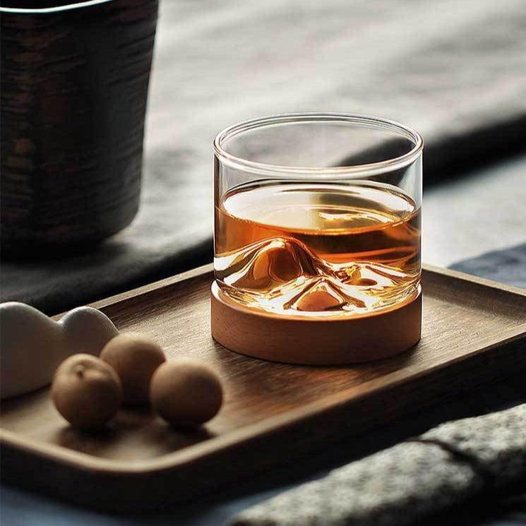 Mountain Glass with Coaster