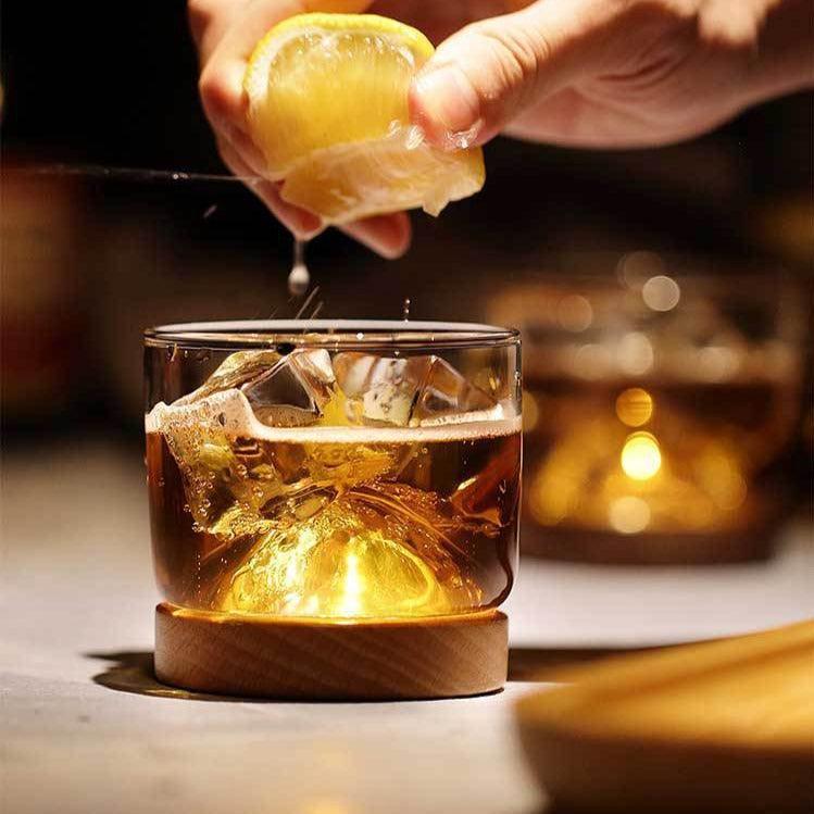 Mountain Glass with Coaster