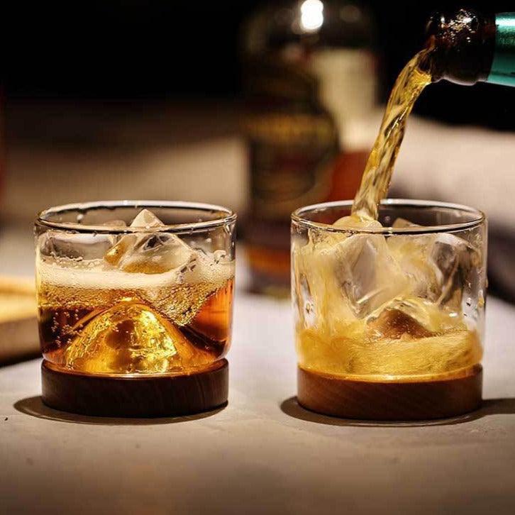 Mountain Glass with Coaster