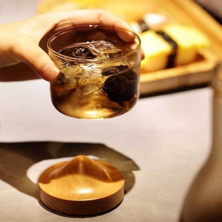 Mountain Glass with Coaster