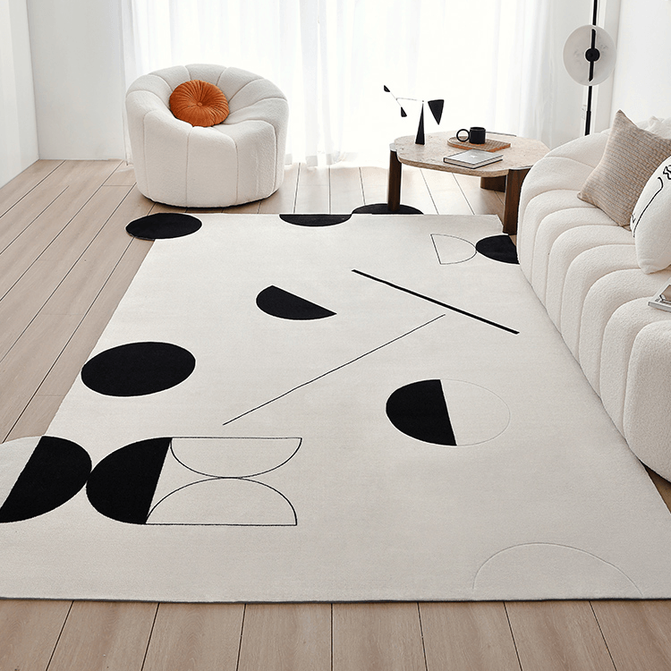 Ula Black/White Geometric Carpet