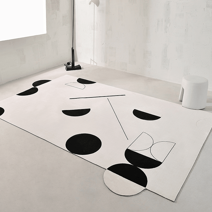 Ula Black/White Geometric Carpet